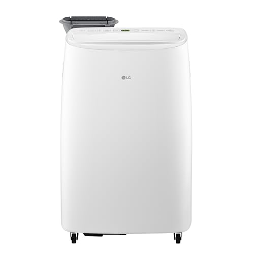 LG 8,000 BTUS SAC Dual Inverter Smart Wi-Fi Portable Air Conditioner, Ultra Quiet Performance 3-in-1 AC, LED Display, Auto Evaporation, 24-Hr Timer & Auto Restart, Cools Rooms up to 350 Sq. Ft, White