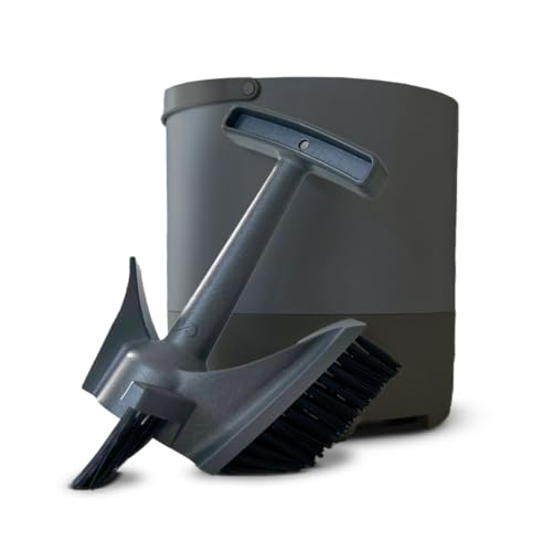 FoodCycler Eco 3 Bucket & Infinity Brush Pack – Kitchen Compost Bin Cleaner & Cleaning Brush Set – Sustainable Food Processor, Trash Can & Recycling Bin Cleaning Supplies & Essential (Grey)