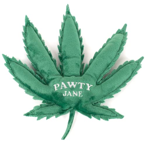 Pawty Animals New Jane Canadian Parody Plush Dog Toy - Recycled Material Eco-Friendly Biodegradable Packaging Mary Jane Green