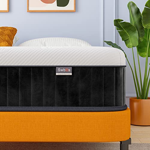 Queen Mattress, 12 Inch Queen Size Hybrid Mattress in a Box, Memory Foam and Pocket Springs, Firm Support with Pressure Relief
