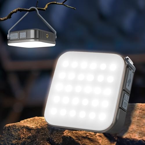 Solar Camping Lantern,Quntis IPX6 LED Solar Camping Light Solar/Type-C Powered,Portable 3 Bright 4 Color Modes Camping Lamp 4000mAh Rechargeable Camping Tent Light for Camping,Hiking,Yard,Finishing