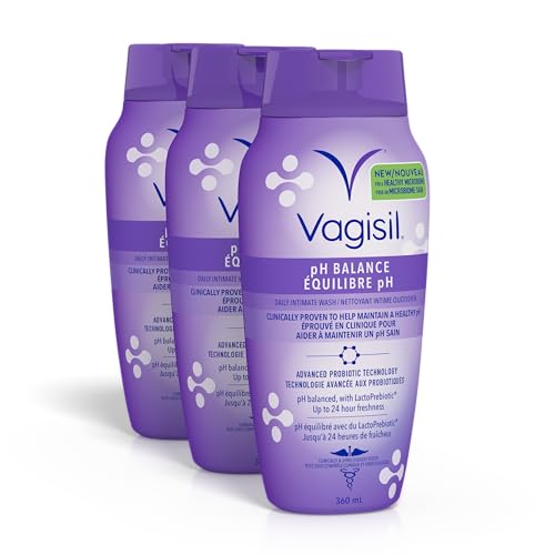 Vagisil pH Balanced Feminine Wash for Intimate Areas and Sensitive Skin, Gynecologist Tested, 360mL (3 Count)