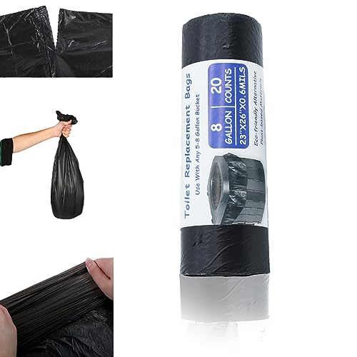 SZITW 20pcs Portable Toilet Bags, 100% Degradable, for Camping, Boating, Outdoors, Car Travel, Long Trips - Eco-Friendly Waste Disposal Solution