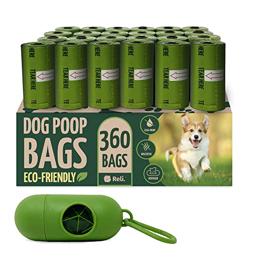 Plastic Pet Waste Bags W/EPI Additive 13"x9" (360 cspk) 24 rolls - With Clip Bag Dispenser