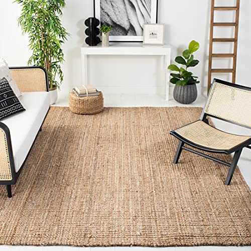 Safavieh Natural Fiber Collection NF747A Hand Woven Natural Jute Area Rug, (9-Feet X 12-Feet)
